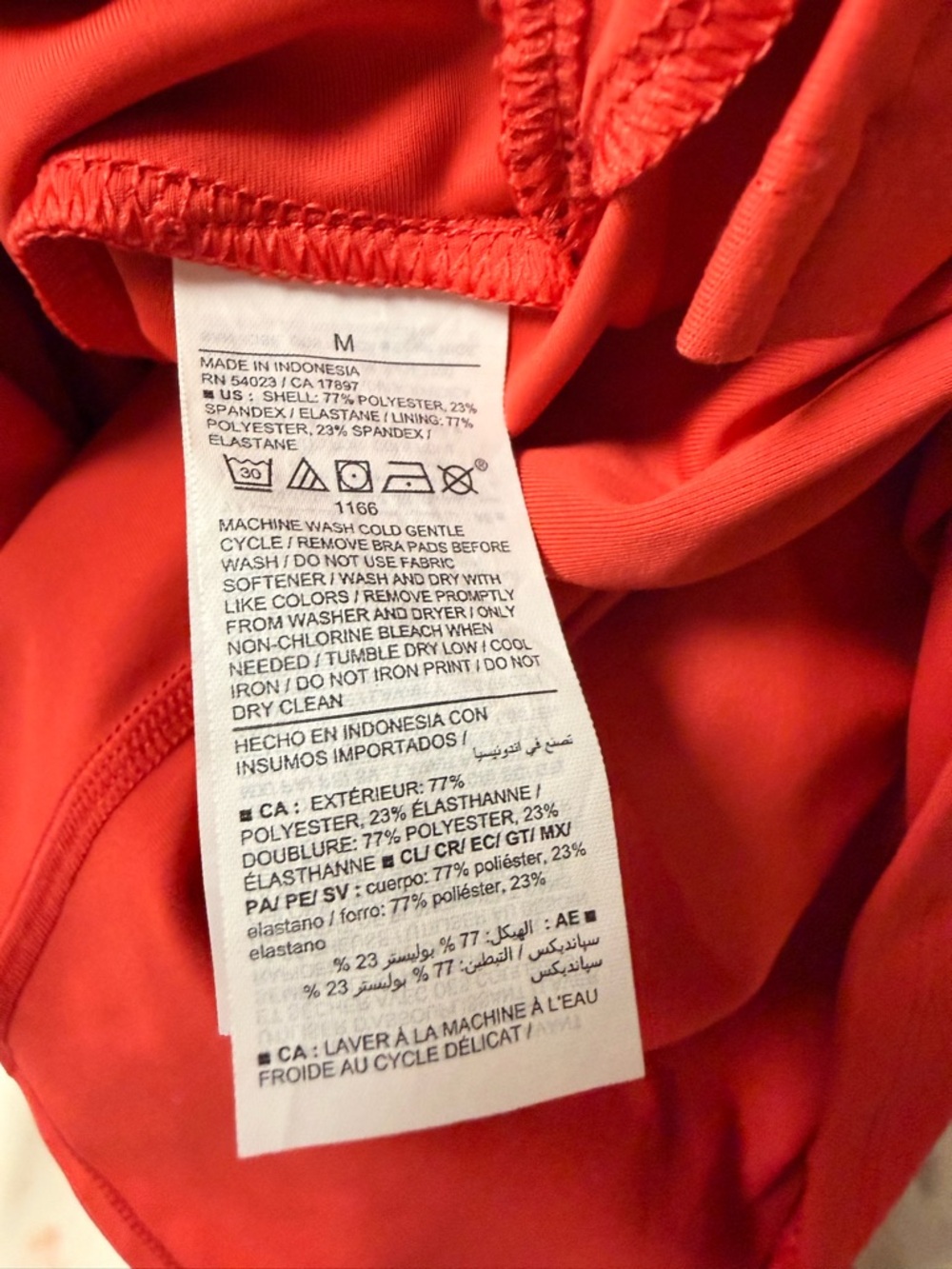 Old Navy PowerSoft Athletic Dress M Red Built In Shorts Tennis Pickleball Go Dry - Picture 9 of 14